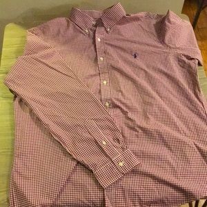 Polo Ralph Lauren Button Dress Shirt Checkered Men’s XXL